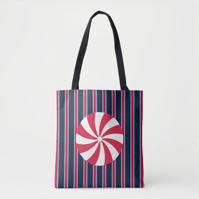Fun and Fancy Peppermint Candy Tote Bag (Front)