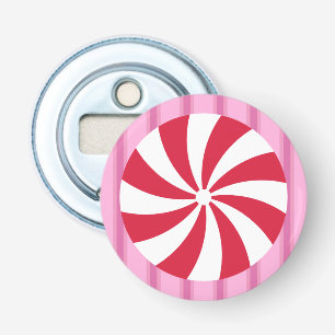 Fun and Fancy Pink Christmas Peppermint Candy Bottle Opener