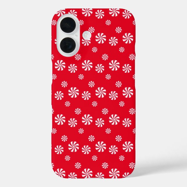 Fun and Fancy Pink Christmas Peppermint Candy Case-Mate iPhone Case (Back)