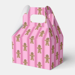 Fun and Fancy Pink Gingerbread Man Favour Box