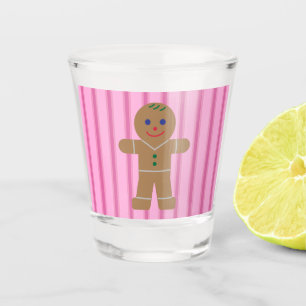 Fun and Fancy Pink Gingerbread Man Shot Glass