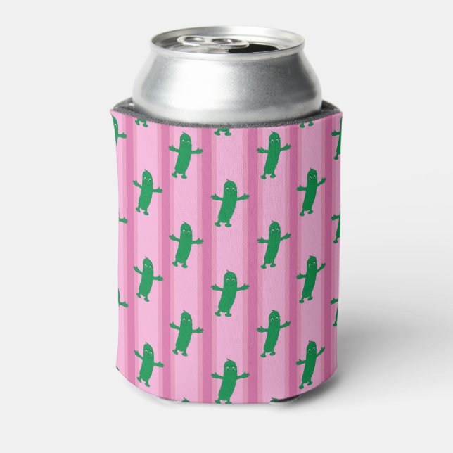 Fun and Fancy Pink Pickle Can Cooler (Can Back)