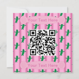 Fun and Fancy Pink Pickle QR Code Invitation