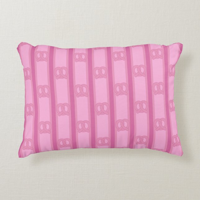Fun and Fancy Pink Pretzel Decorative Cushion (Front)