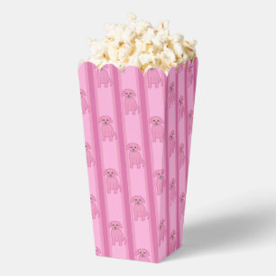 Fun and Fancy Pink Puppy Popcorn Favour Box