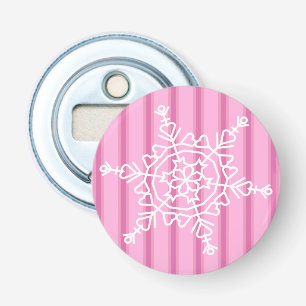 Fun and Fancy Pink Snowflake Bottle Opener