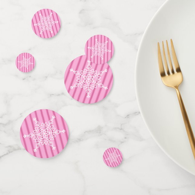 Fun and Fancy Pink Snowflake Confetti (Group)