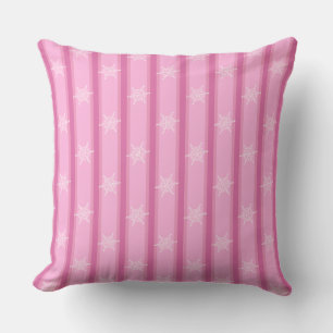 Fun and Fancy Pink Snowflake Cushion