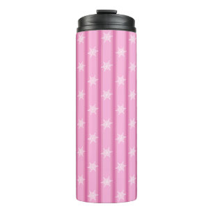 Fun and Fancy Pink Snowflake Thermal Tumbler