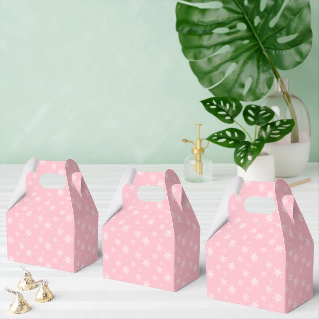 Fun and Fancy Pink Snowflakes Popcorn Favour Box (Multiple)