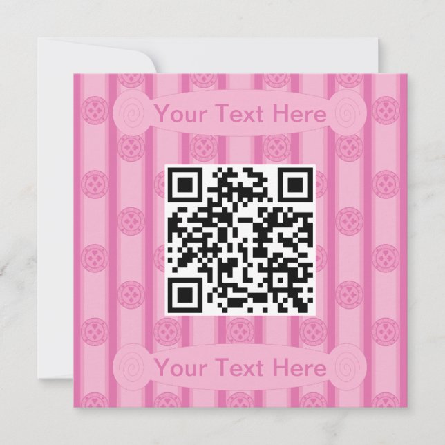 Fun and Fancy Poker Chip QR Code Invitation (Front)