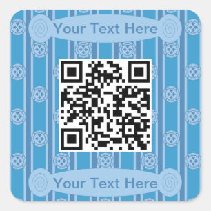 Fun and Fancy Poker Chip QR Code Square Sticker