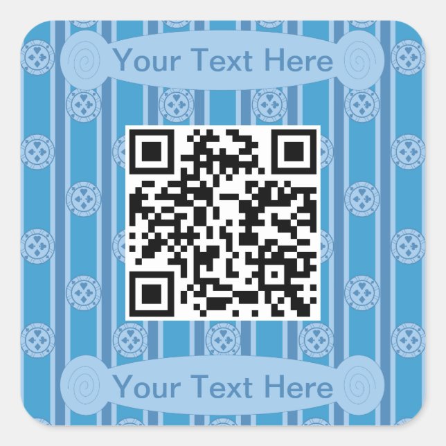 Fun and Fancy Poker Chip QR Code Square Sticker (Front)