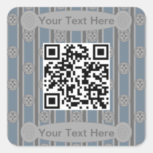 Fun and Fancy Poker Chip QR Code Square Sticker