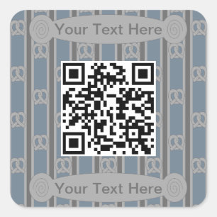 Fun and Fancy Pretzel QR Square Sticker