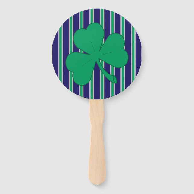 Fun and Fancy Shamrock Hand Fan (Front)