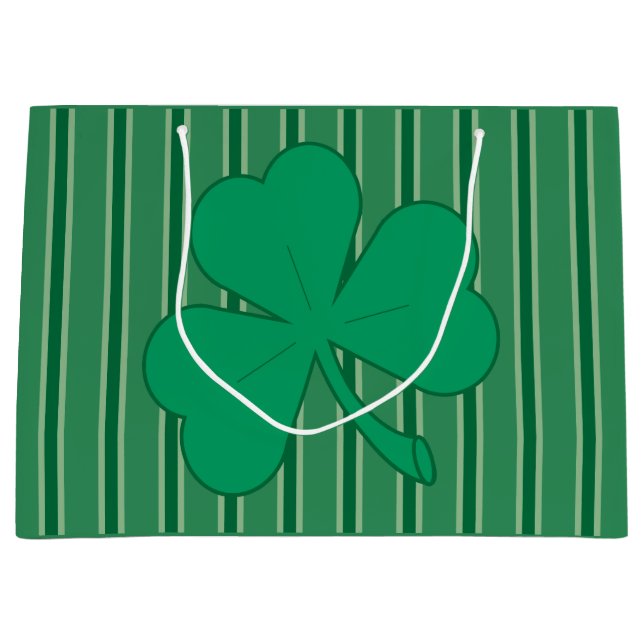Fun and Fancy Shamrock Large Gift Bag (Front)