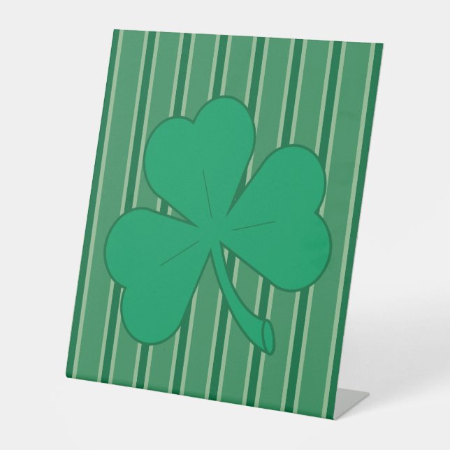 Fun and Fancy Shamrock Pedestal Sign (Front)