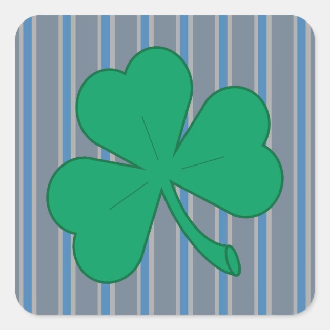 Fun and Fancy Shamrock Square Sticker (Front)