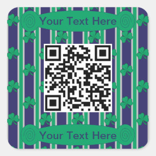 Fun and Fancy Shamrock Square Sticker