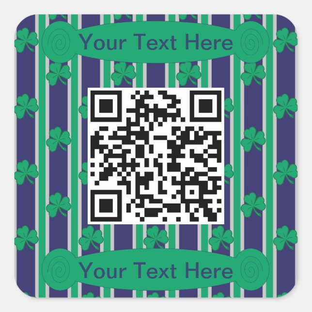 Fun and Fancy Shamrock Square Sticker (Front)