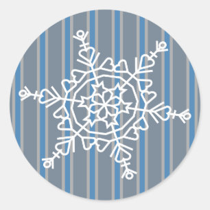 Fun and Fancy Snowflake Classic Round Sticker