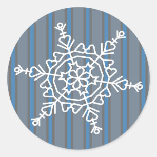 Fun and Fancy Snowflake Classic Round Sticker