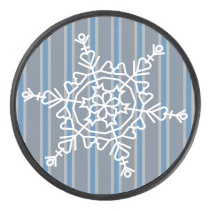 Fun and Fancy Snowflake Hockey Puck