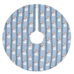 Fun and Fancy Snowman Detective Brushed Polyester Tree Skirt