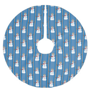 Fun and Fancy Snowman Detective Brushed Polyester Tree Skirt