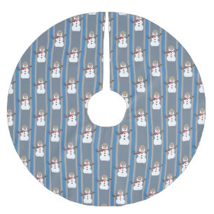 Fun and Fancy Snowman Detective Brushed Polyester Tree Skirt