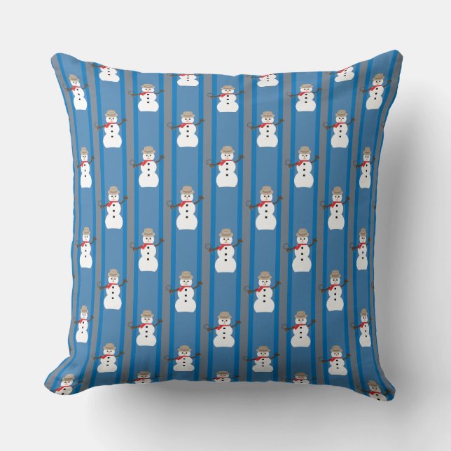Fun and Fancy Snowman Detective Cushion (Front)