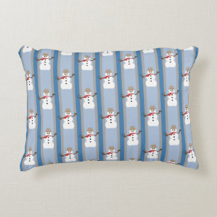 Fun and Fancy Snowman Detective Decorative Cushion