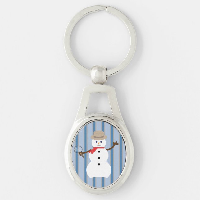 Fun and Fancy Snowman Detective Key Ring (Front)