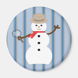 Fun and Fancy Snowman Detective Magnet