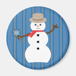 Fun and Fancy Snowman Detective Magnet