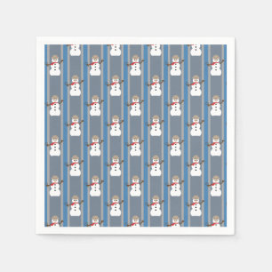 Fun and Fancy Snowman Detective Napkin