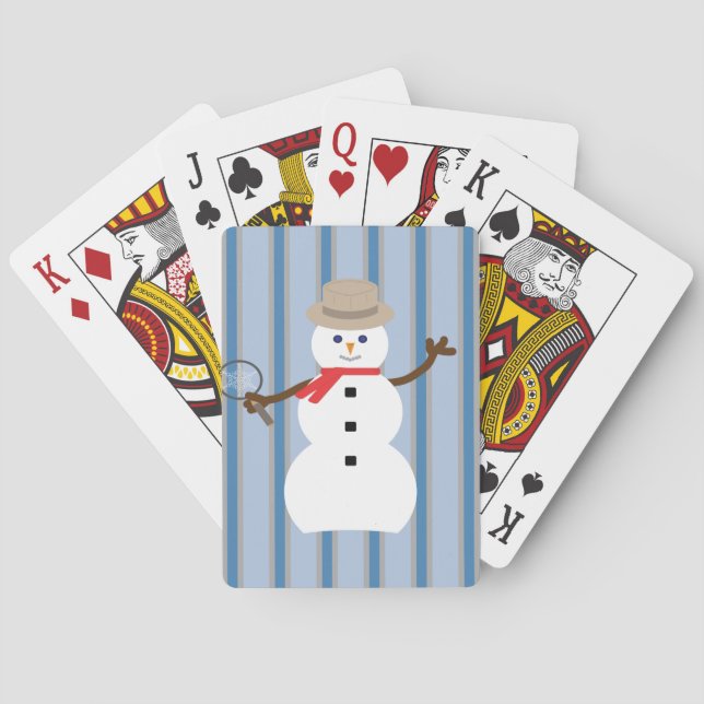 Fun and Fancy Snowman Detective Playing Cards (Back)