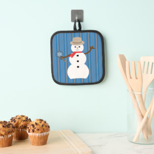 Fun and Fancy Snowman Detective Pot Holder