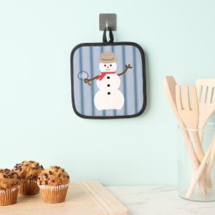 Fun and Fancy Snowman Detective Pot Holder