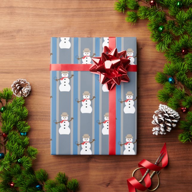 Fun and Fancy Snowman Detective Wrapping Paper (Holiday Gift)