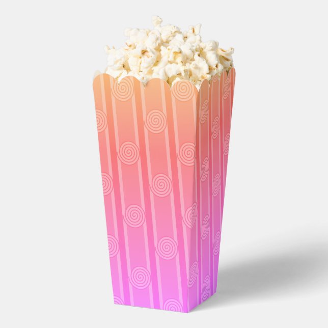 Fun and Fancy Spirals and Stripes Popcorn Favour Box (Popped)