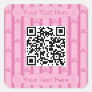 Fun and Fancy Truck QR Code Square Sticker