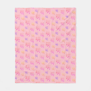 Fun and Fancy Ukulele Tuning Song Music Note Fleece Blanket