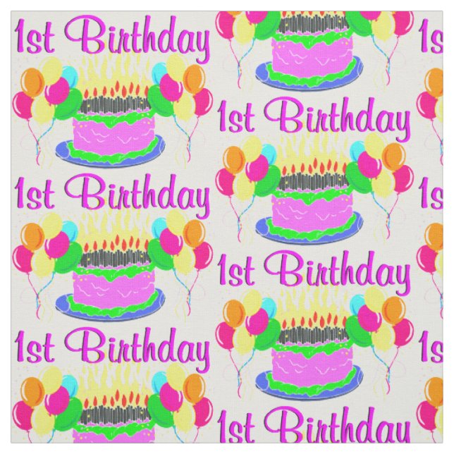 FUN AND FESTIVE 1ST BIRTHDAY FABRIC (Swatch)