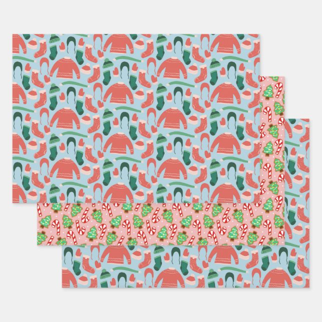 Fun and Festive Christmas Wrapping paper (Set)