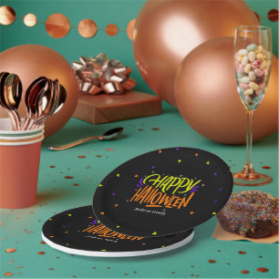Fun and Festive "Happy Halloween" Party Paper Plate