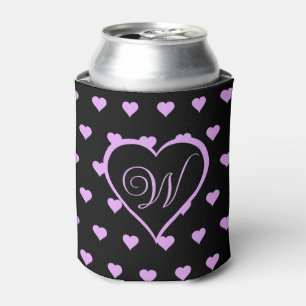 Fun and Flirty Pink Hearts Personalised Can Cooler