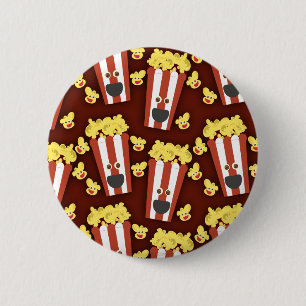 Fun and Fresh Movie Popcorn 6 Cm Round Badge