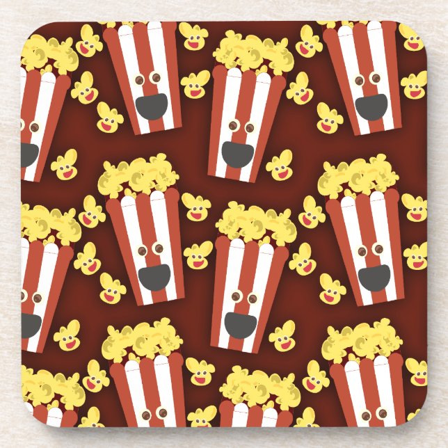 Fun and Fresh Movie Popcorn Coaster (Front)